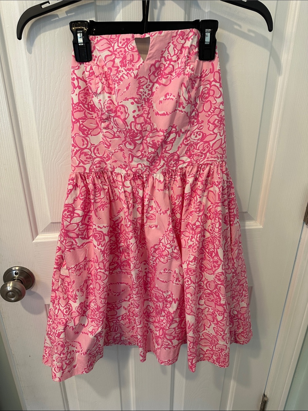 Lilly Pulitzer Pink Floral Skater Skirt